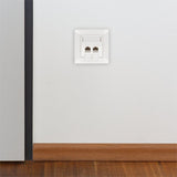 Logilink Keystone Faceplate For 2 Modules, Projecting, Up 50, Blanco Puro