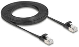 Delock Rj45 Flachband Cable De Red Stecker Zu Stecker Cat.6a U Ftp 3 M Schwarz