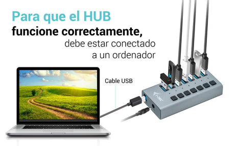 EAN 8595611702938 - i-tec U3CHARGEHUB7 cargador de dispositivo móvil Universal Gris Corriente alterna Carga rápida Interior imagen 9