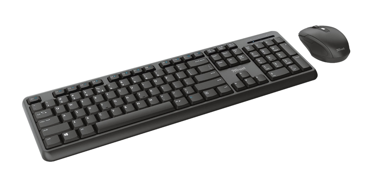 Trust Tkm-350 Tastatur Und Raton Set, Cablelos, Deutsches Qwertz-Layout, Flüssigkeitsgeschützt