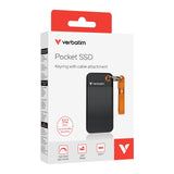 Verbatim Ssd 512gb, Usb 3.2, Tipo-C, Pocket, Negro/Naranja