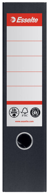 Esselte Archivador Palanca Nº1 Co2 Neutral A4 Cartón 100% Reciclado Lomo 75mm Negro