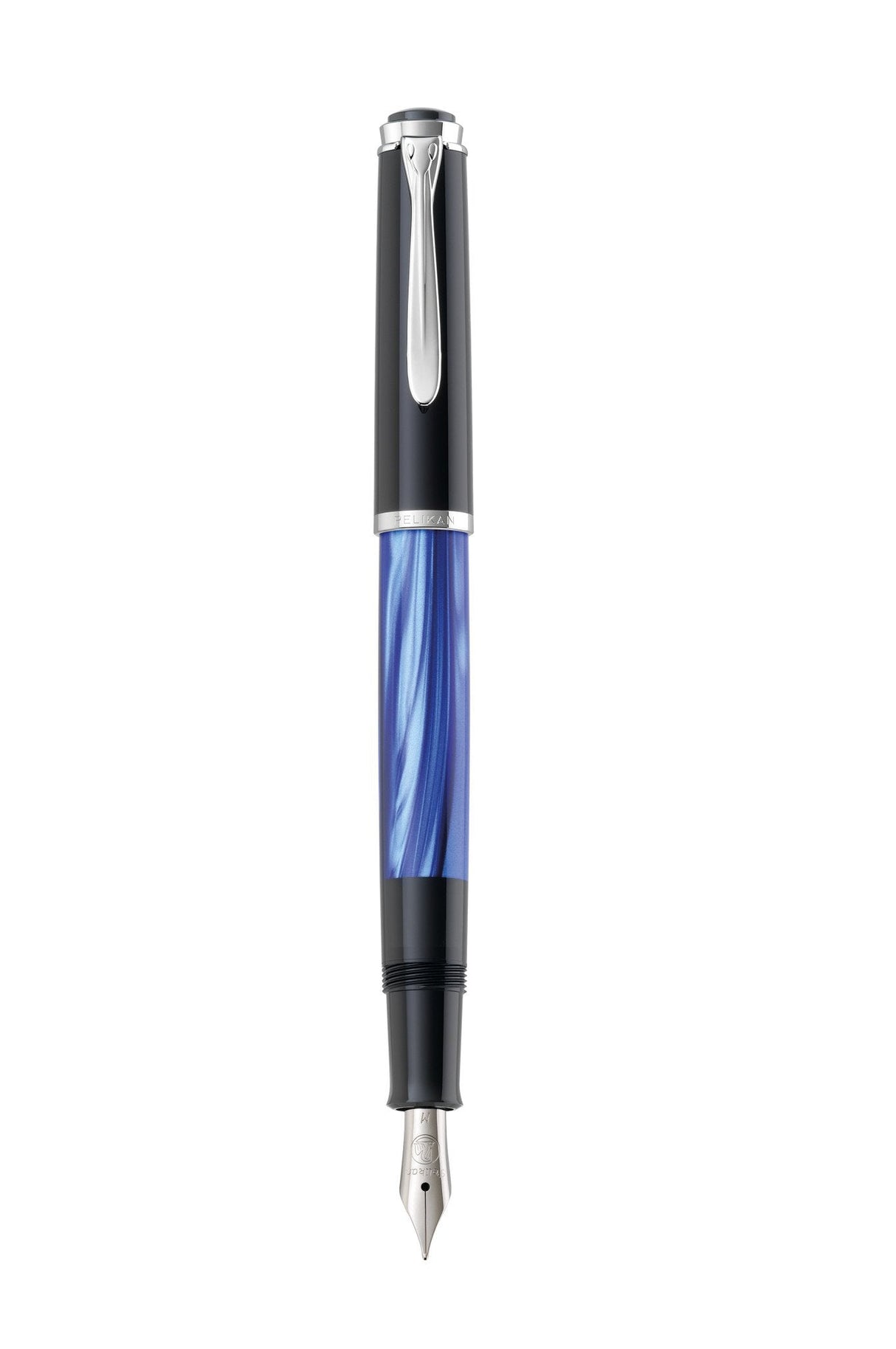 Pelikan Pluma Estilográfica M205 Azul-Marm. M Caja De Regalo