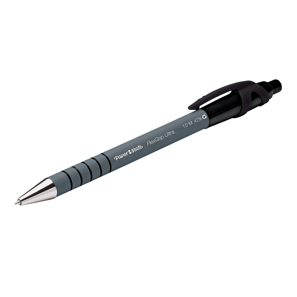 Papermate Flexgrip Ultra Negro Bolígrafo De Punta Retráctil Con Pulsador Medio 12 Pieza(S)