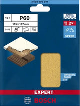 Bosch Hoja De Lija Expert C470, 115 X 107 Mm, Grano 60 2608900891