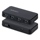 Startech.Com 4-Port Usb-A Hub 5gbps Eigenstromversorgung 2-In-1 Usb-C & Usb-A Hostcable 1x Bc 1.2 Ladeport Inkl. 24w Netzadapter