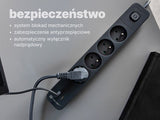 Tracer Power Line+ 1,5 M 4 Gniazd Usb Pd18w Grafitowy