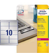 Avery Zweckform Tamaño A4 96 X 50,8 Mm Plateado