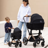 Simba-Dickie Mon Grand Poupon 36-42cm Cybex Puppenwagen (Negro/Roségold) 9000142070