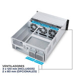 Servidor Rack Unykach  4u 8 Bahias Hot Swap Hsw4u6508 - Tamaã±Os De Disco Soportados 2.5", 3.5" - Placas Base