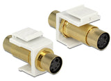 Keystone Modul Mini-Din 4 Pin Buchse > Buchse Chapado En Oro Weiss