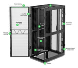 Apc Netshelter Sx Gen 2 Rack Armario 1991 Al X 750 An X 1200 P Mm Con Laterales Para Suelo Negro 42u 19" Conforme A La Taa