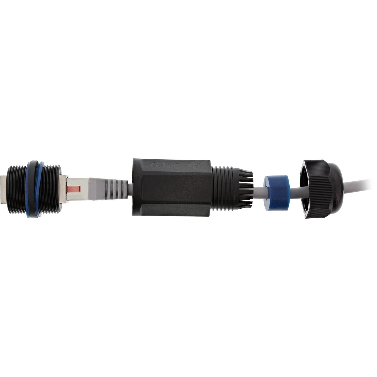 Acoplamiento Inline Cat.6, Resistente Al Agua Ip67, 2x Rj45 F/F, 1:1
