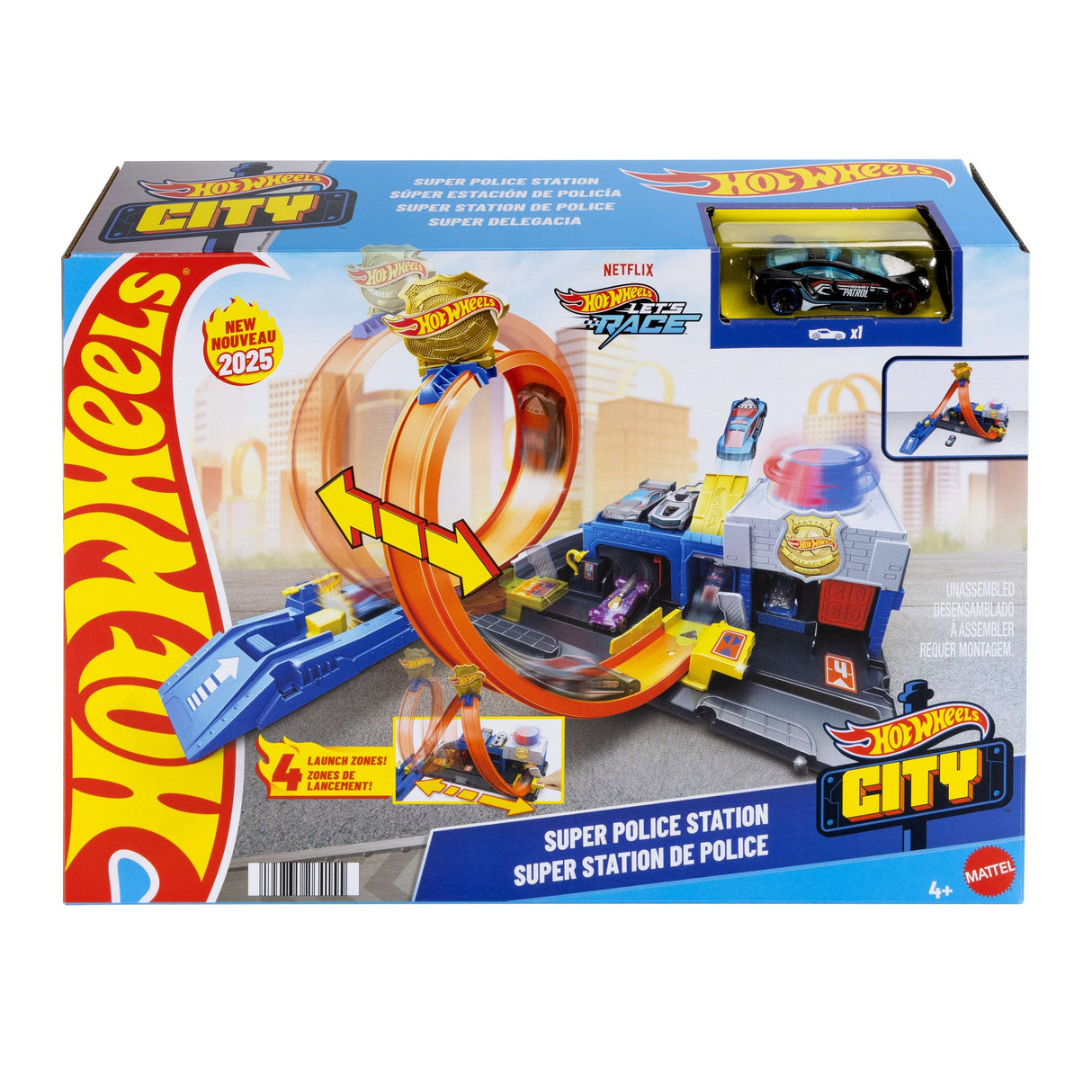 Hot Wheels Hot Wheels City Super Comisaría De Policía, Construcción De Juegos   Jbm71