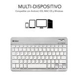 Teclado Compacto Inalámbrico Por Bluetooth Subblim Smart Plata