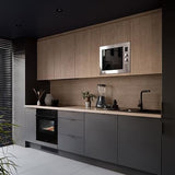 Cecotec Grandheat 2550 Built-In Steel Microondas Encastrable Con Grill 25l 1320w - Temporizador Hasta 60min - 8 Funciones Preconfiguradas