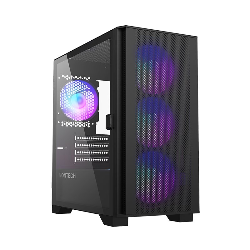 Caja Pc Montech Air100argbb  Negro