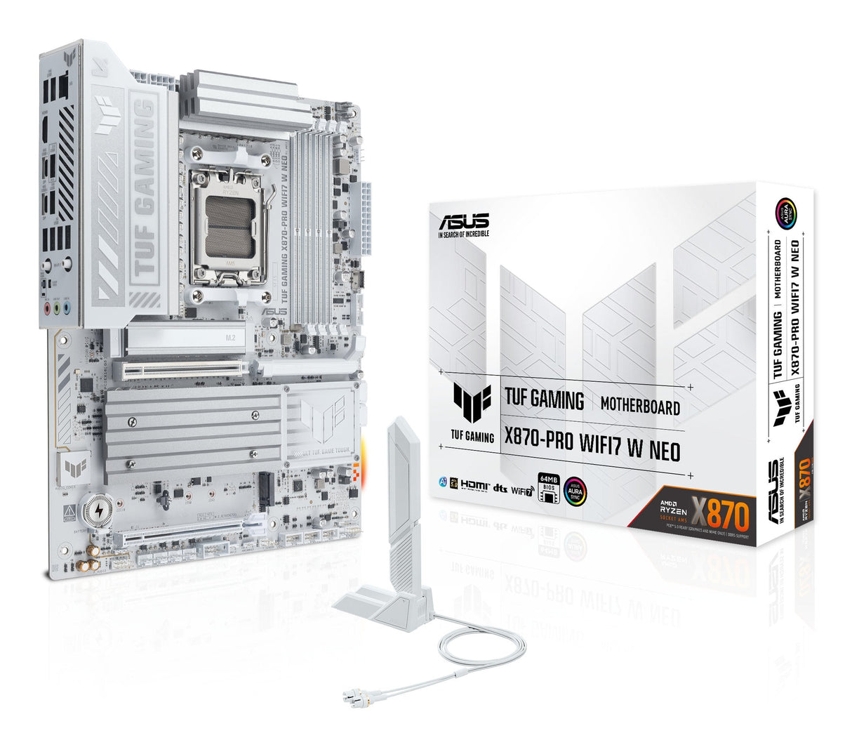 Placa  Base  Asus Tuf Gaming X870-Pro Wifi7 W Neo Amd,Am5,Ddr5,Atx