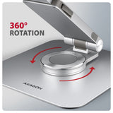 Stnd-Lr Podstawa Do Laptopów Aluminiowa 10-16" Regulowane Katy Nachylenia, Obrót O 360 Stopni