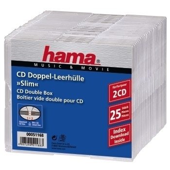 Funda Para Discos Para Cd 2 Discos Transparente  25 Estuches