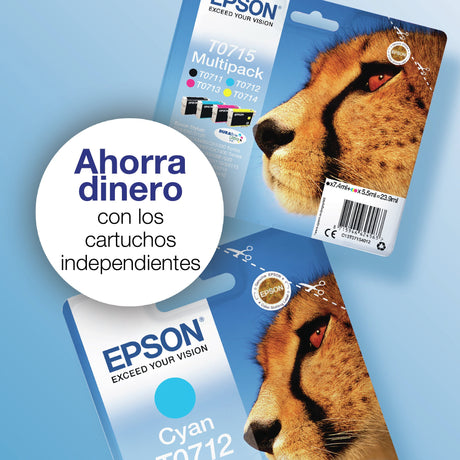 EAN 8715946624570 - Epson T0715 cartucho de tinta 1 pieza(s) Original Negro, Cian, Magenta, Amarillo imagen 3