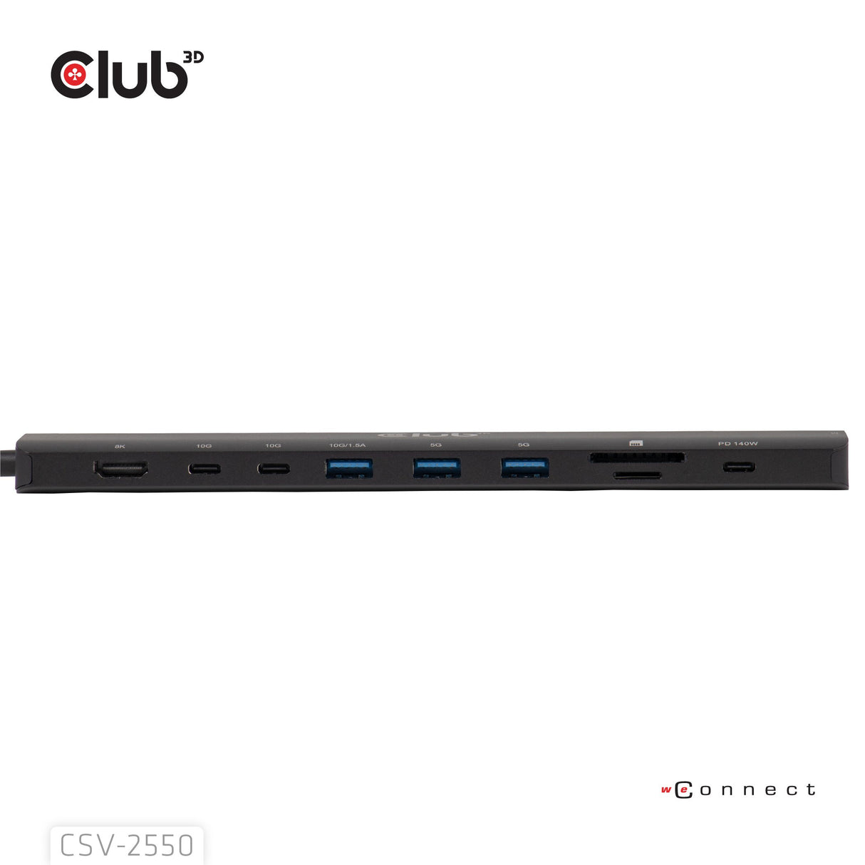 EAN 8719214473389 - CLUB3D CSV-2550 base para portátil y replicador de puertos Alámbrico USB Tipo C Negro imagen 10