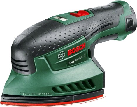 Bosch  Lijadora Múltiple Inalámbrica Easysander 12, 12 Voltios Verde/Negro, Batería Li-Ion 2,0 Ah 603976909