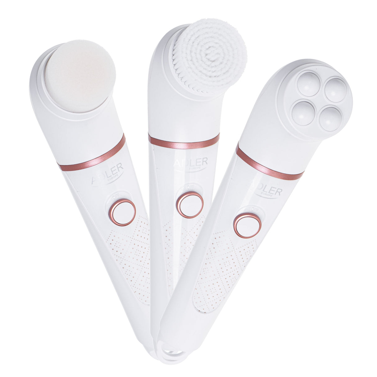 Adler Ad 2178 Cepillo De Limpieza Facial Cepillo Vibrador Y Giratorio Blanco Batería