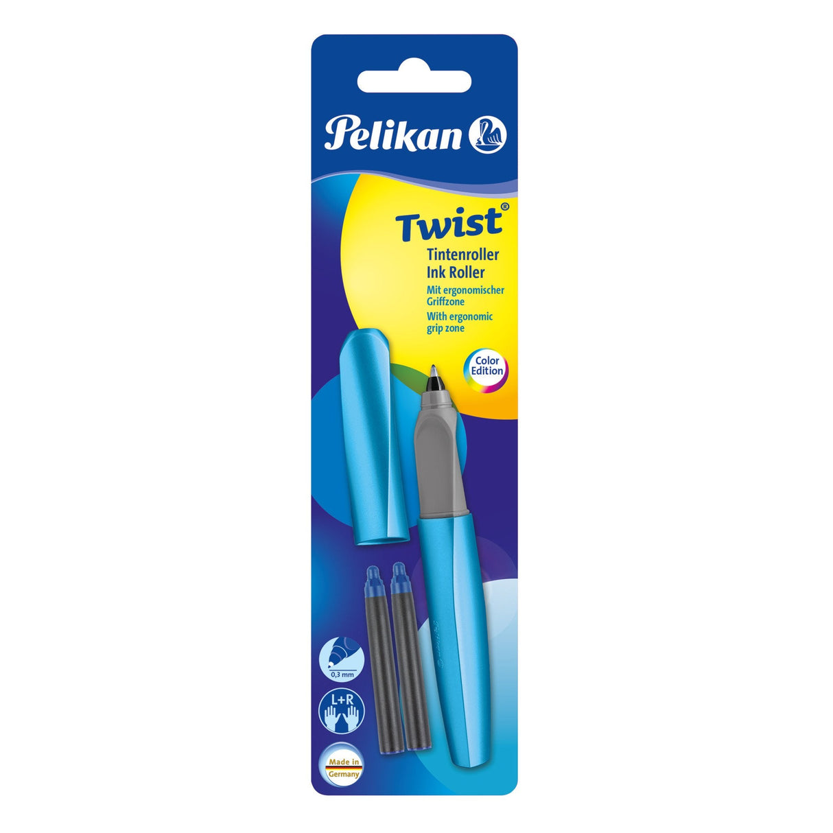 Pelikan 811286 Bolígrafo De Punta Redonda Bolígrafo Con Mecanismo De Giro Azul 1 Pieza(S)