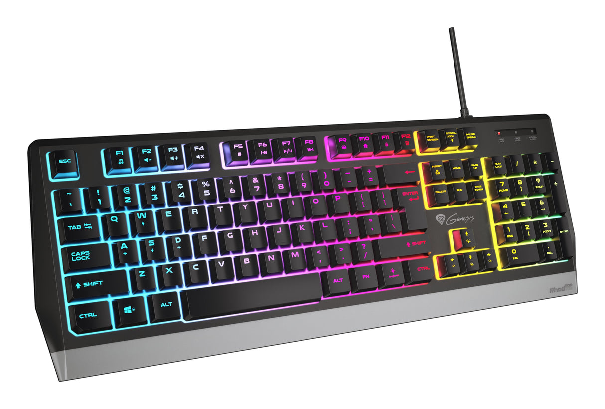 Natec Genesis Teclado (Ingles) Gaming Keyboard Rhod 300 Rgb Us Layout