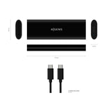 Aisens Caja Externa Para Disco Ssd M.2 Sata Nvme Usb 3.1  Sin Tornillos Asm2-014b