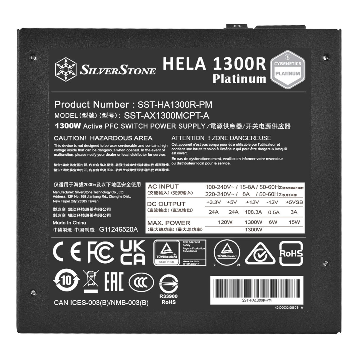 Fuente Alimentacíon  Silverstone Sst-Ha1300r-Pm 1300w Sst-Ha1300r-Pm