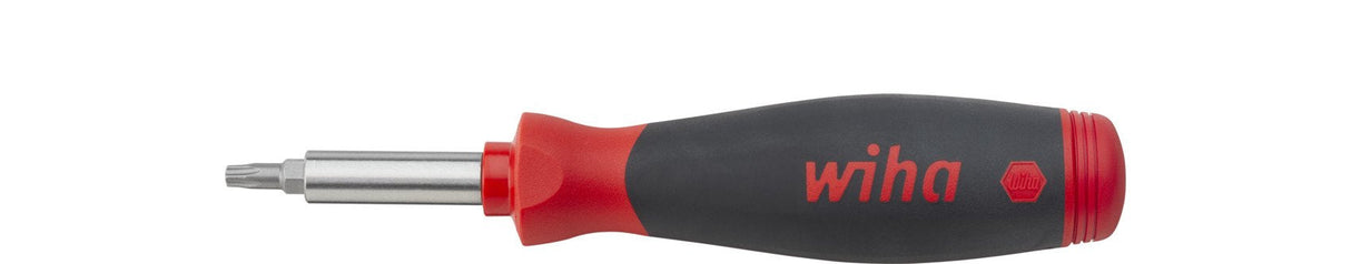 Destornillador Wiha Con Cargador De Puntas Pocketmax Magnético (Negro/Rojo, 9 Piezas)