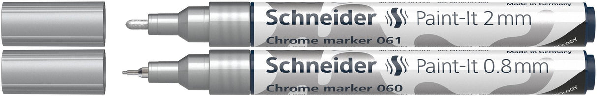Scheider Marcador Metálico Cromado Paint-It 2 Chrome 0.8mm/2mm Estuche 2 Ud Surtido