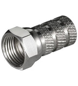 Twist-On F-Plug Connector 5.2 Mm - Copper-Nickel, Big Nut