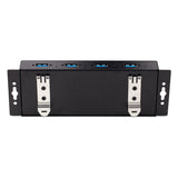 Startech Hub Industrial Usb 3.0 De 5gbps De 4 Puertos - Concentrador Usb Con Protección De Picos Y Descargas Esd - Ladrón Usb-A De Montaje En Pared/Escritorio/Din