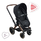 Simba-Dickie Mon Grand Poupon 36-42cm Cybex Puppenwagen (Negro/Roségold) 9000142070