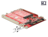 Delock Convertidor 2.5'' Sata 22 Pin > M.2 / Msata 7 Mm