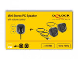 Altavoz  Delock 27002 Negro, Gris Alámbrico 2 W