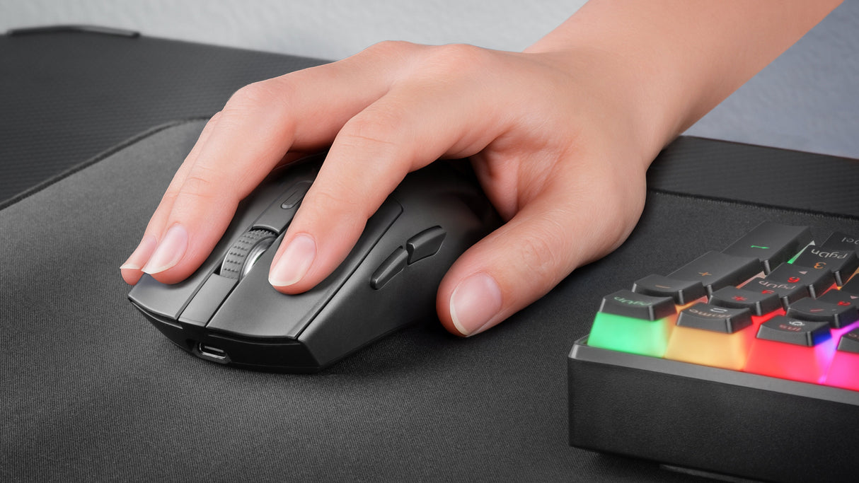 Raton Optico Mmt3 Rgb Negro Mars Gaming Rgb Chroma/ Óptico/ 14400 Dpi/ Base De Carga/ Recargable Hasta 100h De Uso