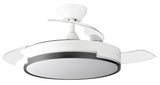 Orbegozo Cp 134105 Ventilador De Techo Elegance Eficiente Y Silencioso - Aspas Retractiles - Motor Dc - Luz Led - Mando