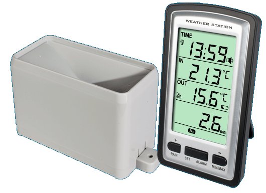 Alecto Ws-1200 Wetterstation Mit Funksensor Schwarz/Grau