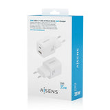 Aisens Cargador Gan 35w, 1xusb-C Pd3.0 Qc4.0, 1xusb-A Qc3.0, Blanco