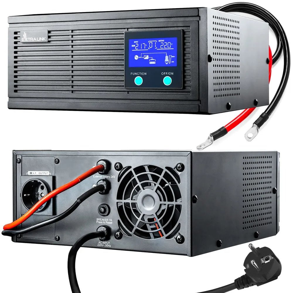 Extralink Ex.31148 Adaptador E Inversor De Corriente Auto 1600 W Negro