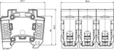 Siemens 5sg5702 D02 63a 70mm 3pol Neozed Sicherungssockel Schnappbefest.