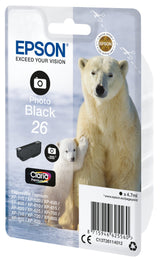 Epson 26 Cartucho Tinta Photo Negro Capacidad Standard 4.7ml 200 Photos 1-Pack Rf-Am Blister