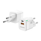 Aisens Cargador Gan 20w - 1xusb-C Pd3.0 Qc4.0 - 1xusb-A Qc3.0 - Blanco