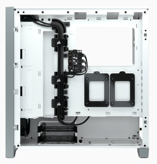 Caja Pc Corsair Icue 4000x Rgb Tempered Glass Blanca Cc-9011205-Ww Corsair Icue 4000x Rgb, Midi Tower, Pc, De Plástico, Acero, Vidrio Templado, Blanco, Atx, Juego