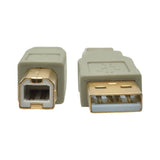 Usb 2.0 A To B Cable (M/M),  Beige, 6 Ft. (1.83 M)