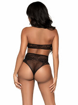 Leg Avenue - Set Dos Piezas Top Corto Cuello Halter Y Tanga Talla Unica